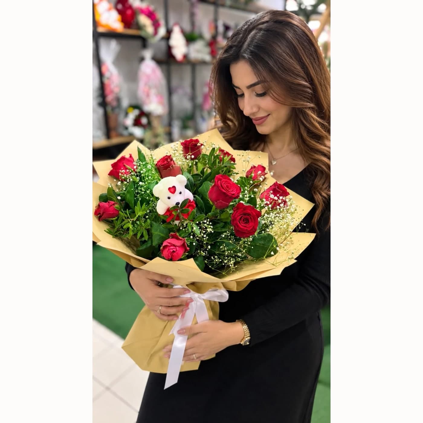 10 kırmızıGül Buketi