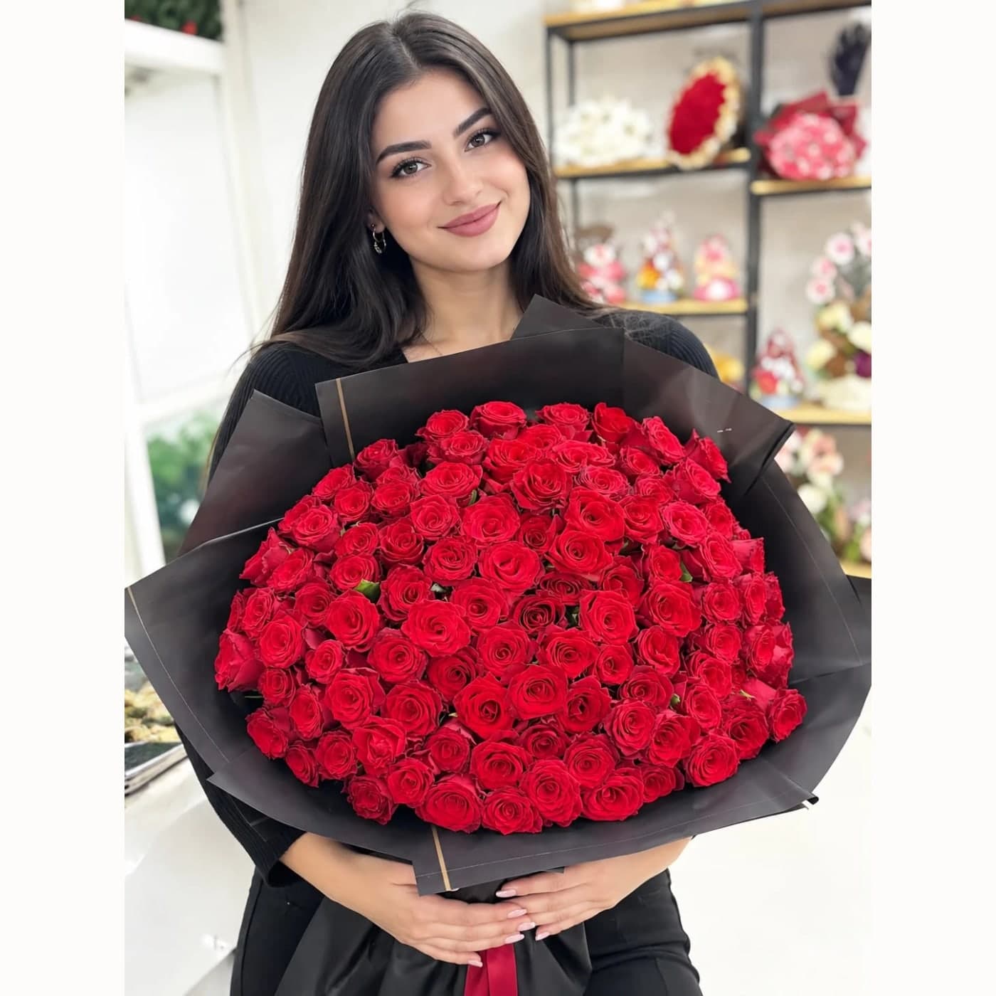 101 Kırmızı Gül Buketi