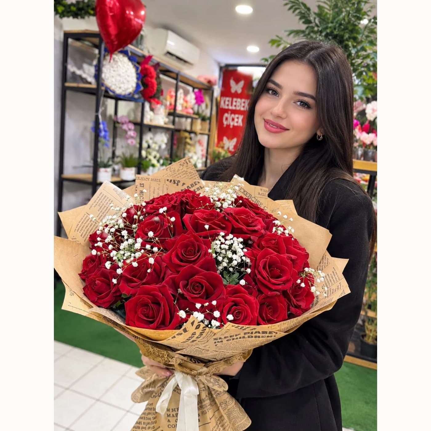 30 Kırmızı Gül Buketi