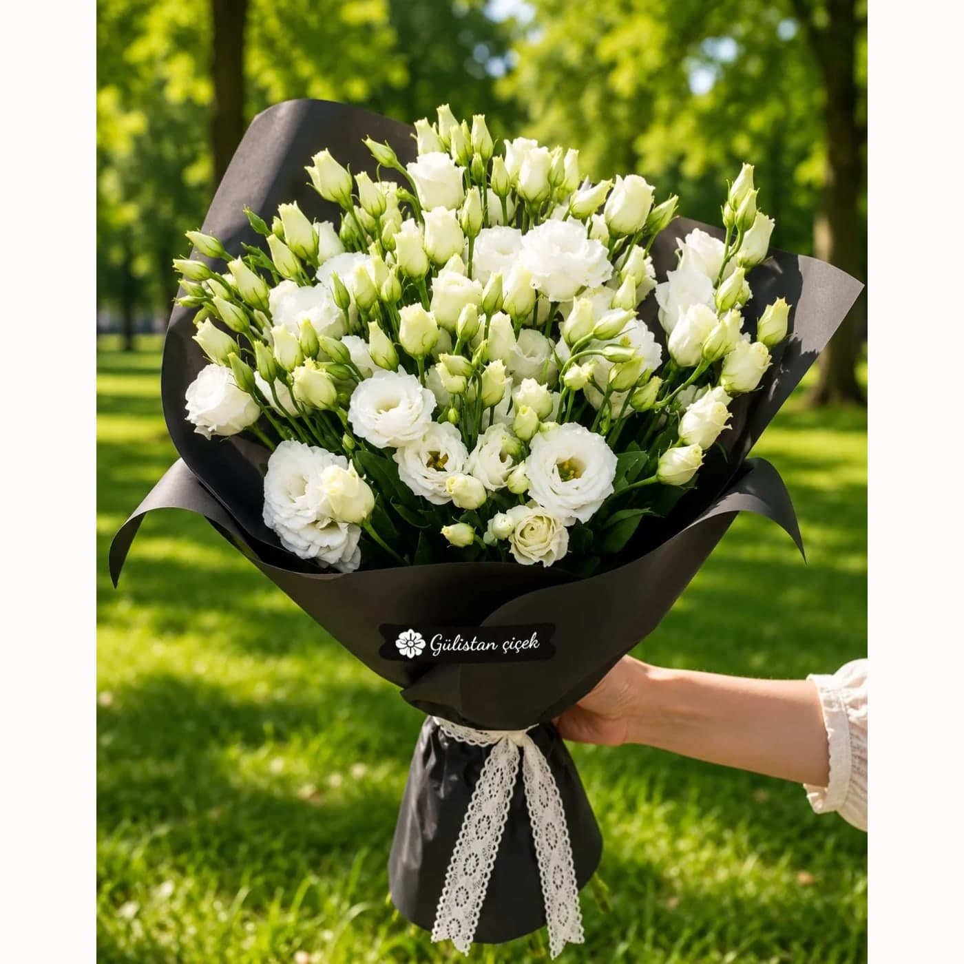 Beyaz Lisianthus Buketi