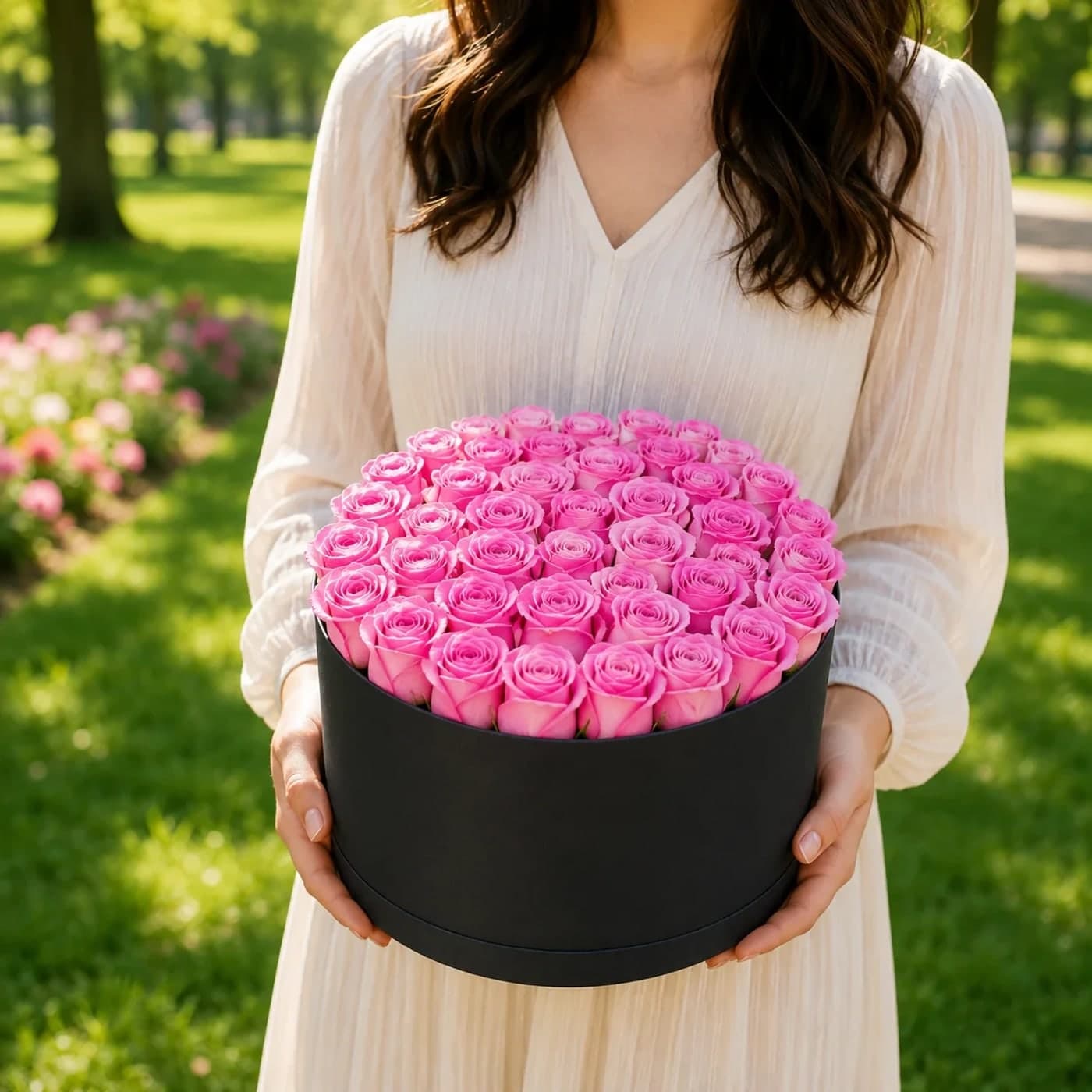 Kutuda 51 Lüks Pembe Gül