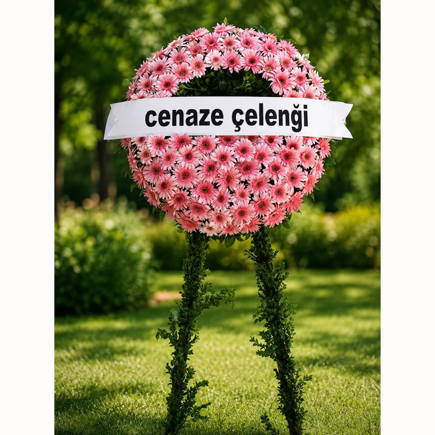Pembe Cenaze Çelengi